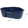 imageIRIS USA Jumbo Cat Litter Box with Scoop Open Top High Sided Kitty Litter Pan NavyNavy