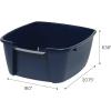 imageIRIS USA Jumbo Cat Litter Box with Scoop Open Top High Sided Kitty Litter Pan NavyNavy