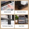 imageIRIS USA Plastic Drawer Storage Organizer Rolling Cart with Wheels Casters 3Drawers for Art Craft Supplies Dresser Closet Bathroom Dorm Bedroom Laundry Room Wide BlackBlack