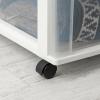 imageIRIS USA Plastic Drawer Storage Organizer Rolling Cart with Wheels Casters 3Drawers for Art Craft Supplies Dresser Closet Bathroom Dorm Bedroom Laundry Room Wide BlackWhite