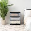 imageIRIS USA Plastic Drawer Storage Organizer Rolling Cart with Wheels Casters 3Drawers for Art Craft Supplies Dresser Closet Bathroom Dorm Bedroom Laundry Room Wide BlackBlack