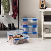 imageIRIS USA WeatherPro 16 Qt Storage Bins with Lids 3 Pack BPAFree Plastic Gasket Box with Tight Latch and Seal Stackable Nestable Tote Tub  ClearBlue16 Qt  4 Pack