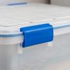 imageIRIS USA WeatherPro 16 Qt Storage Bins with Lids 3 Pack BPAFree Plastic Gasket Box with Tight Latch and Seal Stackable Nestable Tote Tub  ClearBlue27  44 Qt Combo