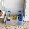 imageIRIS USA WeatherPro 16 Qt Storage Bins with Lids 3 Pack BPAFree Plastic Gasket Box with Tight Latch and Seal Stackable Nestable Tote Tub  ClearBlue60 Qt  3 Pack