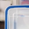 imageIRIS USA WeatherPro 16 Qt Storage Bins with Lids 3 Pack BPAFree Plastic Gasket Box with Tight Latch and Seal Stackable Nestable Tote Tub  ClearBlue74 Qt  3 Pack