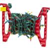 imageIRIS USA WeatherPro Light and Garland Holiday Decor Home Organizer with Light Reel Inserts Holiday Storage for Lights Garlands Decorations and Decorations with Seal Latching Lid 6 Pack ClearRed