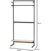 imageSWR4 Bakers Rack with Storage Adjustable Shelves Coffee Station Small Closet Organizer2 Adjustable Shelves