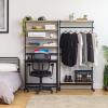 imageSWR4 Bakers Rack with Storage Adjustable Shelves Coffee Station Small Closet Organizer2 Adjustable Shelves