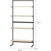 imageSWR4 Bakers Rack with Storage Adjustable Shelves Coffee Station Small Closet Organizer4 Adjustable Shelves