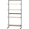 imageSWR4 Bakers Rack with Storage Adjustable Shelves Coffee Station Small Closet Organizer4 Adjustable Shelves