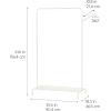 imageUSA Clothes Rack with 1 Metal Shelf with Extra Adjustable Hanger Rod and Rotatable Ring Easy to Assemble Freestanding Metal Sturdy Garment Rack Modern Versatile Design Boutique Style White1 Metal Shelf