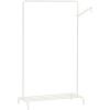 imageUSA Clothes Rack with 1 Metal Shelf with Extra Adjustable Hanger Rod and Rotatable Ring Easy to Assemble Freestanding Metal Sturdy Garment Rack Modern Versatile Design Boutique Style White1 Metal Shelf
