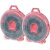image24quot Wreath Storage Container With Latches and Handle 2 Pack For Holiday GarlandWreath Holiday Decorations and Heavy Duty Portable High Protection and Space Saving Storage ClearRedFits 24  2 Pack