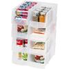 imageIRIS USA Clear Plastic Stackable Storage Bins Medium  8 Pack Open Front Fridge Pantry Kitchen Closet Cabinet Bathroom Organizer Basket for Organizing Snack Cans Office Supplies and Coffee PodsLarge  8 Pack