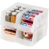 imageIRIS USA Clear Plastic Stackable Storage Bins Medium  8 Pack Open Front Fridge Pantry Kitchen Closet Cabinet Bathroom Organizer Basket for Organizing Snack Cans Office Supplies and Coffee PodsMedium  4 Pack