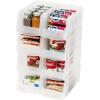 imageIRIS USA Clear Plastic Stackable Storage Bins Medium  8 Pack Open Front Fridge Pantry Kitchen Closet Cabinet Bathroom Organizer Basket for Organizing Snack Cans Office Supplies and Coffee PodsMedium  8 Pack