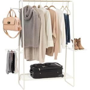 imageIRIS USA Large Metal Garment and Accessories Rack for Hanging and Displaying Clothes White