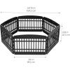 image24quot Exercise 6Panel Pet Playpen and Medium Training Pad Holder Set Dog Cat Playpen ampamp Potty Pad Holder for Puppies Small Medium Dog Easy Assemble Easy Storing Floor Protection BlackBlack