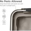 image25 Lb  33 Qt WeatherPro Airtight Pet Food Storage Container with Attachable Caster and Square Training Pad Holder Set Easy Mobility Keep Pests Out Floor Protection Black