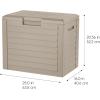 imageIRIS USA 35Gallon Outdoor Deck Storage Box Lockable ampamp UVProtected WeatherResistant Patio Storage for Cushions Garden Tools ampamp Packages Waterproof Resin Durable ampamp Stylish Design  Beige