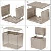 imageIRIS USA 35Gallon Outdoor Deck Storage Box Lockable ampamp UVProtected WeatherResistant Patio Storage for Cushions Garden Tools ampamp Packages Waterproof Resin Durable ampamp Stylish Design  Beige
