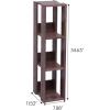 imageIRIS USA 3Tier 8quot Slim Open Wooden Bookshelf with Adjustable Shelves Easy Assembly Bookcase Farmhouse Shelf for Small Spaces Bedroom Office Living Room Indoor Brown