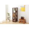 imageIRIS USA 3Tier 8quot Slim Open Wooden Bookshelf with Adjustable Shelves Easy Assembly Bookcase Farmhouse Shelf for Small Spaces Bedroom Office Living Room Indoor Brown