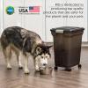 imageIRIS USA Airtight Dog Food Storage Container WeatherPro Up to 40 lbs Removable Wheels for Dog Cat Bird and Other Pet Food Storage Bin Keep Fresh Translucent Body Made in USA SmokeBlackSmokeBlack