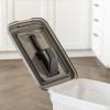 imageIRIS USA Airtight Dog Food Storage Container WeatherPro Up to 40 lbs Removable Wheels for Dog Cat Bird and Other Pet Food Storage Bin Keep Fresh Translucent Body Made in USA SmokeBlackClearDark Gray