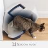 imageIRIS USA Jumbo and Corner Cat Litter Box with Scoop Set 2 Pack NavyNavy