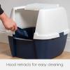 imageIRIS USA Jumbo and Corner Cat Litter Box with Scoop Set 2 Pack NavyNavy