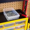 imageIRIS USA Plastic Drawer Storage Organizer 24Drawer Teacher Toolbox Bead Small Parts Organizer Cabinet for Hardware Crafts Nuts Bolts Tools Sticker Home Business Scrapbook Art Hobby Garage  YellowYellow