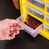 imageIRIS USA Plastic Drawer Storage Organizer 24Drawer Teacher Toolbox Bead Small Parts Organizer Cabinet for Hardware Crafts Nuts Bolts Tools Sticker Home Business Scrapbook Art Hobby Garage  YellowYellow