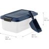 imageIRIS USA WeatherPro Airtight Pet Food Storage Container Up to 12Lbs Dog Cat Bird and Other Pet Food Storage Bin Keep Pests Out Translucent Body BPA Free Stackable Navy14 lbs 2Pack