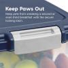 imageIRIS USA WeatherPro Airtight Pet Food Storage Container Up to 12Lbs Dog Cat Bird and Other Pet Food Storage Bin Keep Pests Out Translucent Body BPA Free Stackable Navy11 lbs