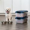 imageIRIS USA WeatherPro Airtight Pet Food Storage Container Up to 12Lbs Dog Cat Bird and Other Pet Food Storage Bin Keep Pests Out Translucent Body BPA Free Stackable Navy14 lbs 2Pack