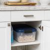 imageIRIS USA WeatherPro Airtight Pet Food Storage Container Up to 12Lbs Dog Cat Bird and Other Pet Food Storage Bin Keep Pests Out Translucent Body BPA Free Stackable Navy14 lbs