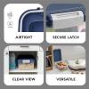imageIRIS USA WeatherPro Airtight Pet Food Storage Container Up to 12Lbs Dog Cat Bird and Other Pet Food Storage Bin Keep Pests Out Translucent Body BPA Free Stackable Navy11 lbs