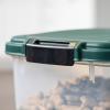 imageRemington 2 Piece Clear Plastic Food Storage Container  30 lbs 11 lbs  Airtight Stackable Wheels  Food Storage Treat Box  2Cup Scoop