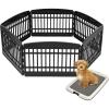 image24quot Exercise 6Panel Pet Playpen and Medium Training Pad Holder Set Dog Cat Playpen ampamp Potty Pad Holder for Puppies Small Medium Dog Easy Assemble Easy Storing Floor Protection BlackBlack