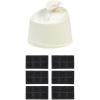 imageBundle of IRIS USA 44oz 13 L Automatic Pet Water Fountain for Dog ampamp Cat with Two Flow Options White  IRIS USA Replacement Charcoal Filters for Pet Water Fountain 6 PackWhite  Filters