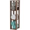 imageIRIS USA 3Tier 8quot Slim Open Wooden Bookshelf with Adjustable Shelves Easy Assembly Bookcase Farmhouse Shelf for Small Spaces Bedroom Office Living Room Indoor Brown
