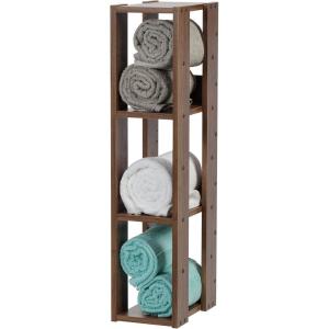 imageIRIS USA 3Tier 8quot Slim Open Wooden Bookshelf with Adjustable Shelves Easy Assembly Bookcase Farmhouse Shelf for Small Spaces Bedroom Office Living Room Indoor Brown