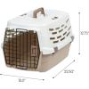 imageIRIS USA 23quot Cat Carrier Small Pet Carrier Hard Dog Kennel with 2Door Front and Top Access Dog Carrier up to 18 pounds WhiteAlmond