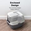 imageIRIS USA Cat Litter Box with Front Door Flap Handle and Scoop Dark Gray  Extra Sticky Lint Roller Value Pack Comes with Storage Box Standard and THandle Roller Refills 1260 Sheets TotalJumbo Enclosed  Lint Roller