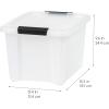 imageIRIS USA 33 Qt Stackable Plastic Storage Bins with Lids 8 Pack  BPAFree Made in USA  Discreet Organizing Solution Latches Durable Nestable Containers Secure Pull Handle  PearlPearl
