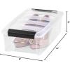 imageIRIS USA 33 Qt Stackable Plastic Storage Bins with Lids 8 Pack  BPAFree Made in USA  Discreet Organizing Solution Latches Durable Nestable Containers Secure Pull Handle  PearlClear