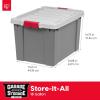 imageIRIS USA 5 Gallon Lockable Storage Totes with Lids 6 Pack  Gray HeavyDuty Durable Stackable Containers Large Garage Organizing Bins Moving Tubs Rugged Sturdy Equipment Utility Tool Box19 Gal  6 Pack