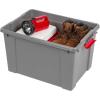 imageIRIS USA 5 Gallon Lockable Storage Totes with Lids 6 Pack  Gray HeavyDuty Durable Stackable Containers Large Garage Organizing Bins Moving Tubs Rugged Sturdy Equipment Utility Tool Box19 Gal  6 Pack