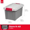 imageIRIS USA 5 Gallon Lockable Storage Totes with Lids 6 Pack  Gray HeavyDuty Durable Stackable Containers Large Garage Organizing Bins Moving Tubs Rugged Sturdy Equipment Utility Tool Box5 Gal  6 Pack